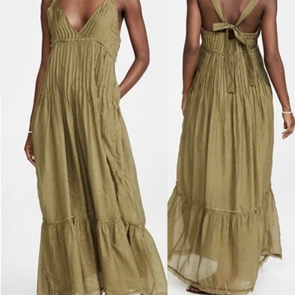 Free People Frankie Pintuck, Maxi Sundress - Picture 1 of 7